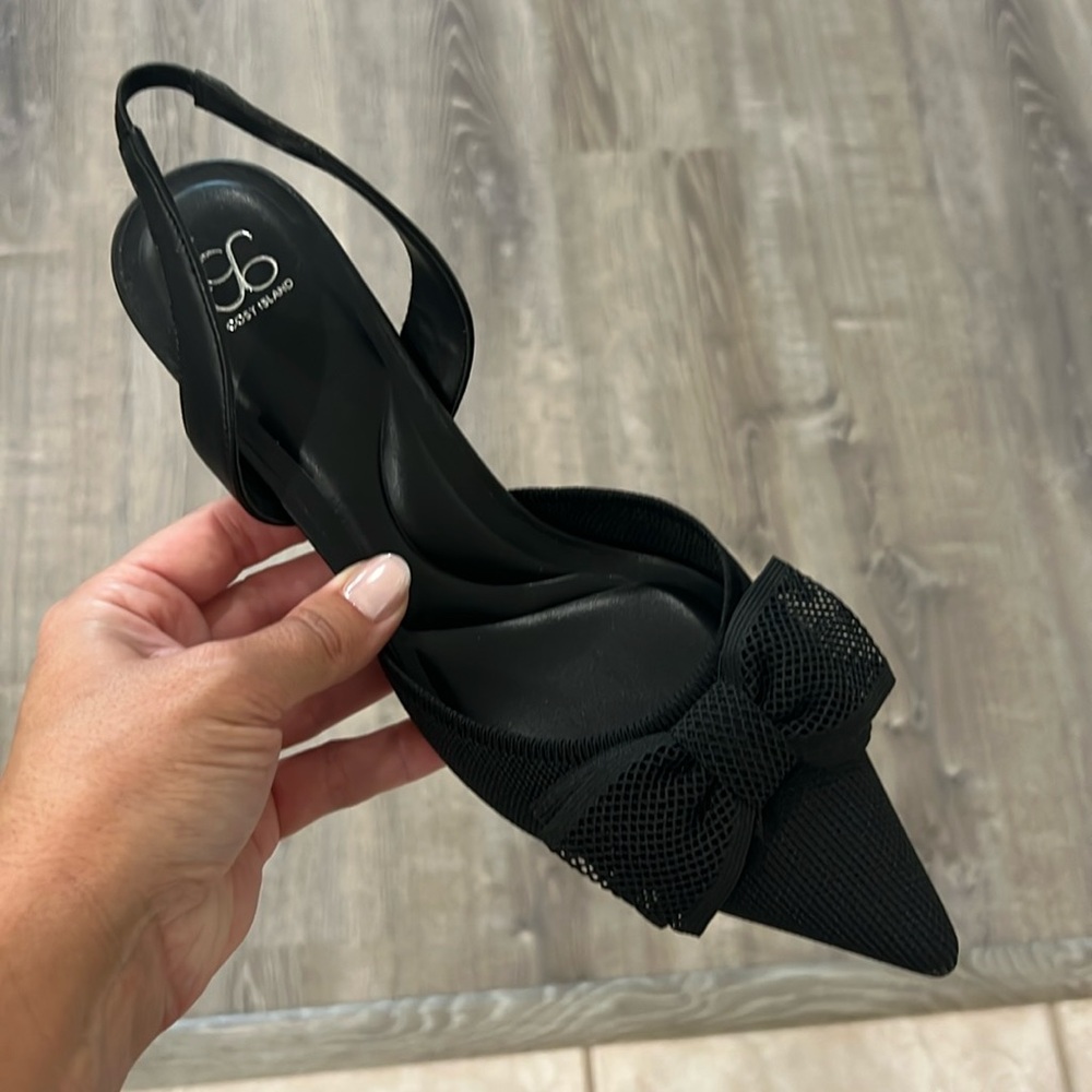 Black Bow Detail Heels